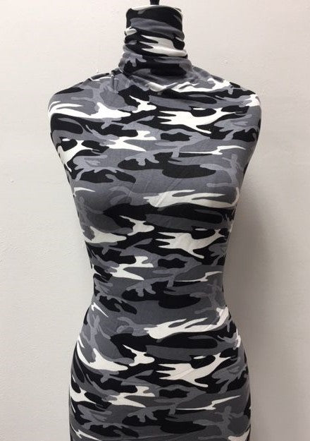 French Terry with Camouflage Print, Width: 59