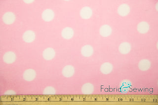 Buy jumbo-dot-design-pink Jumbo Dot Design Anti-Pill Polar Fleece Fabric Polyester 13 Oz 58-60"