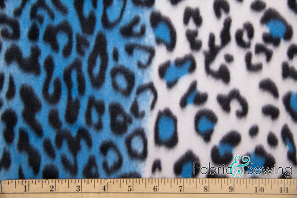 Luxe Leopard Anti-Pill Polar Fleece Fabric Polyester 13 Oz 58-60