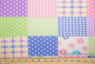 Buy pastel-patchwork Pretty Lil\' Patchwork Anti-Pill Polar Fleece Fabric Polyester 13 Oz 58-60"