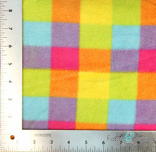 Buy rainbow-cubes TicTacToe Plaid Anti-Pill Polar Fleece Fabric Polyester 13 Oz 58-60"