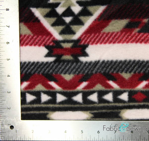 Indian Ikat Anti-Pill Polar Fleece Fabric Polyester 13 Oz 58-60