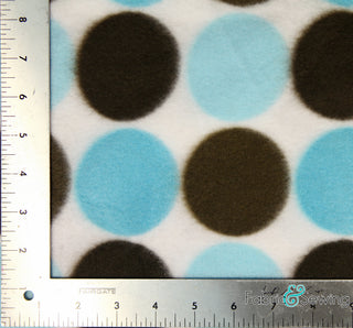 Buy jumbo-dot-design-blue Jumbo Dot Design Anti-Pill Polar Fleece Fabric Polyester 13 Oz 58-60"