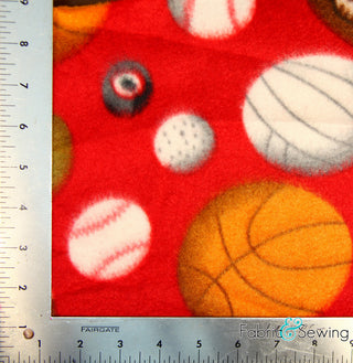 Buy play-ball-red Play Ball Anti-Pill Polar Fleece - Plush Fabric Polyester 13 Oz 58-60"