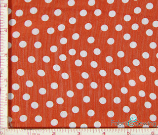 Medium Polka Dot Print Sheer Yoryu Chiffon Fabric Polyester 57-58