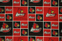 Louisville Cardinals Football Checkered Fat Quarter