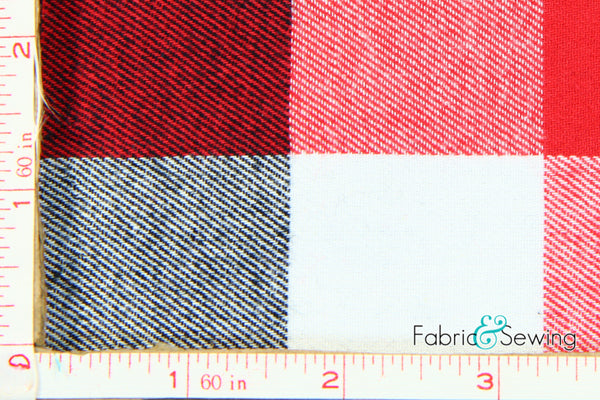 Plaid Flannel Fabric Cotton 7.5 Oz 59-61
