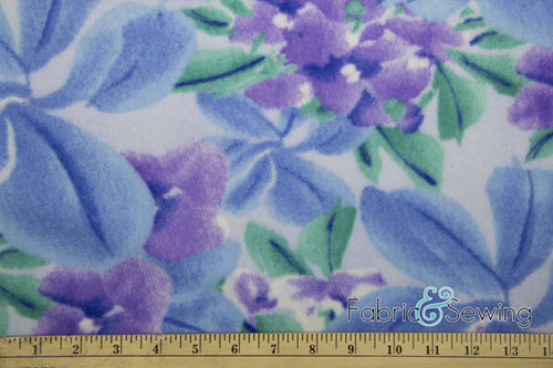 Whole Lotta Hawaiian Purple Anti-Pill Polar Fleece Fabric Polyester 13 Oz 58-60