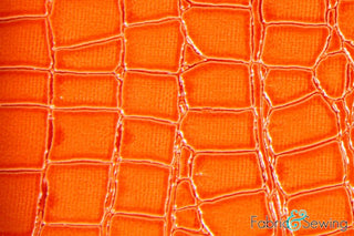 Buy orange Shiny Vinyl Crocodile Skin Faux Fake Leather Vinyl VCROC