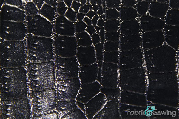 Shiny Vinyl Embossed Crocodile Skin Faux Fake Leather Vinyl HM1916