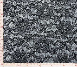 Daisy Flower Embroidery Lace Fabric Nylon 56-58