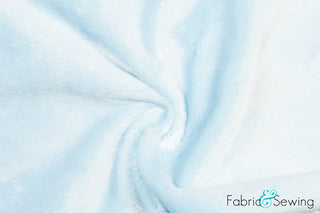 Buy baby-blue Minky Smooth Soft Solid Plush Faux Fake Fur