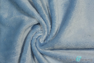 Buy light-blue Minky Smooth Soft Solid Plush Faux Fake Fur