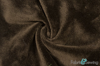 Buy dark-chocolate Minky Smooth Soft Solid Plush Faux Fake Fur