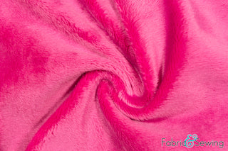 Buy hot-pink Minky Smooth Soft Solid Plush Faux Fake Fur