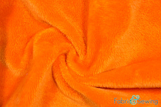 Buy orange Minky Smooth Soft Solid Plush Faux Fake Fur