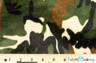 Camouflage Print Velboa Plush Faux Fake Fur