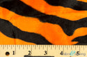 Orange and Black Zebra Animal Print Velboa Plush Faux Fake Fur