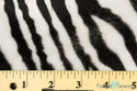 White and Black Zebra Small Print Velboa Plush Faux Fake Fur