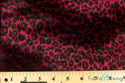 Dark Red Cheetah Print Velboa Plush Faux Fake Fur
