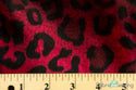 Dark Red Leopard Animal Print Velboa Plush Faux Fake Fur