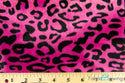 Pink Leopard Animal Print Velboa Plush Faux Fake Fur