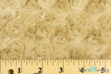 Taupe Minky Swirl Rose Blossom Ball Rosebud Plush Fur Fabric Polyester 16 oz 58-60
