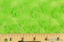Lime Green Minky Swirl Rose Blossom Ball Rosebud Plush Fur Fabric Polyester 16 oz 58-60