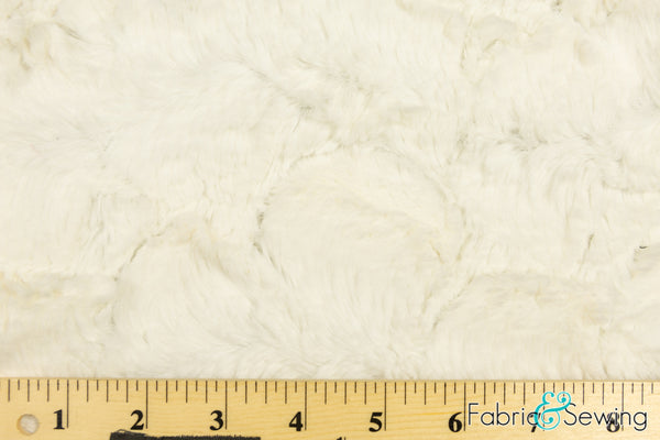 Light Ivory Cream Beige Shaggy Medium Pile Faux Fake Plush Fur
