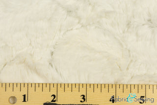 Light Ivory Cream Beige Shaggy Medium Pile Faux Fake Plush Fur