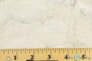 White Shaggy Medium Pile Faux Fake Plush Fur