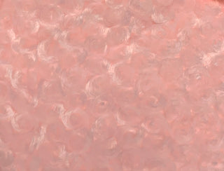 Minky Swirl Rose Blossom Ball Rosebud Plush Fur Fabric Polyester 16 oz 58-60