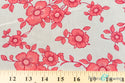 White and Coral Pink Small Flower Print Sheer High Multi Chiffon Fabric Polyester 2 Oz 58-60