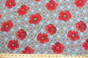 Red Geometric Carnation Flower Print Sheer High Multi Chiffon Fabric Polyester 2 Oz 58-60