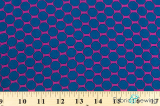 Octagon Geometric Print Sheer High Multi Chiffon Fabric Polyester 2 Oz 58-60