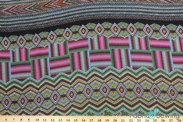 Psychedelic Southwest Weave Print Sheer High Multi Chiffon Fabric Polyester 2 Oz 58-60