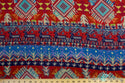 Red and Blue Indian Ikat Print Sheer High Multi Chiffon Fabric Polyester 2 Oz 58-60