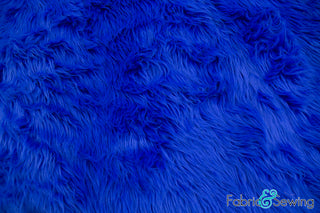 Royal Blue Fake Faux Fur Plush • High Pile