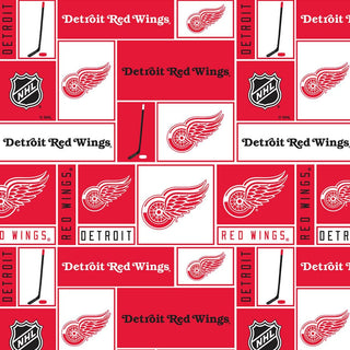 Buy detroit-red-wings-checkered NHL Hockey Cotton Prints