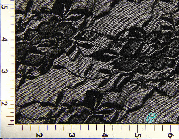 Large Flower Stretch Lace Fabric 4 Way Stretch Nylon Spandex 57-58