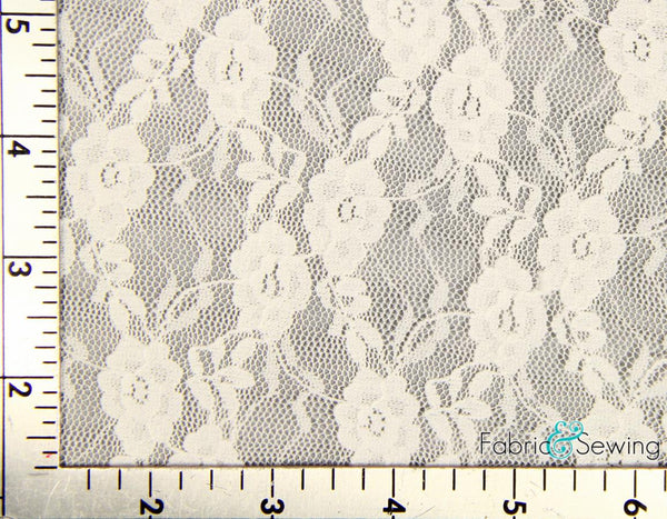 Flower Stretch Lace Fabric 4 Way Stretch Nylon Spandex 57-58