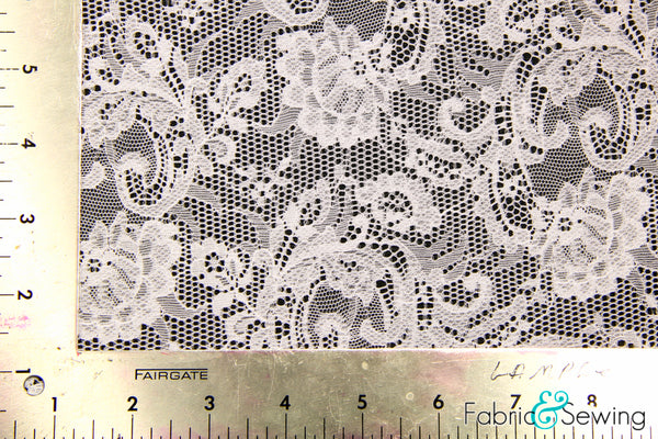 Flower Scallop and Embroidery Stretch Lace