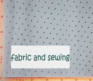 Buy dot-blue-light-blue Dot Print Small Hole Net Netting Fabric 4 Way Stretch Nylon 58-60"