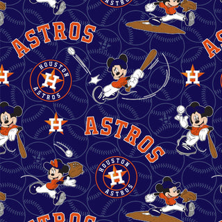 Buy houston-astros-mickey Mickey & Baseball Mash-Up Cotton Broadcloth