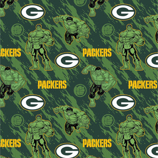 Buy green-bay-packers-the-hulk Marvel/Mickey & Football Mash-Up Cotton Broadcloth