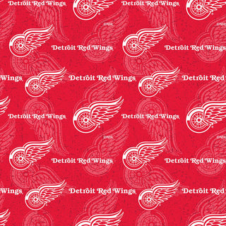 Buy detroit-red-wings-red NHL Hockey Cotton Prints