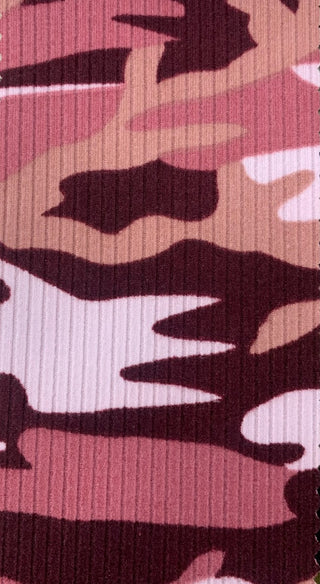 Buy 25-mauve-burgundy Brushed DTY 4x2 Rib Camouflage Print