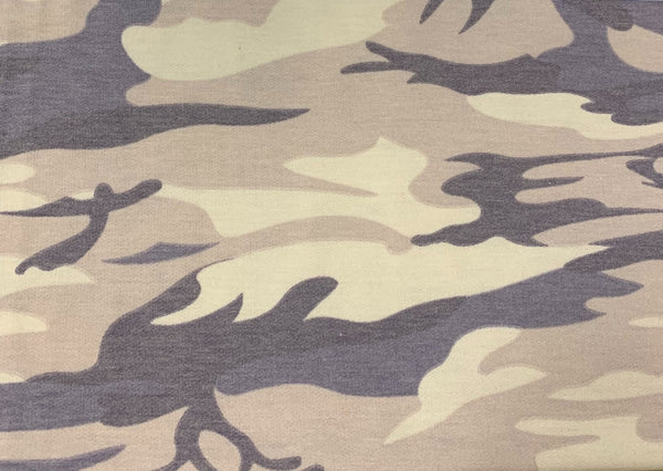 French Terry Cloth Camouflage Print