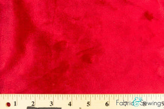 Buy red Minky Smooth Soft Solid Plush Faux Fake Fur
